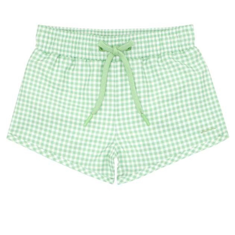 boys 11/12 palm gingham boardie